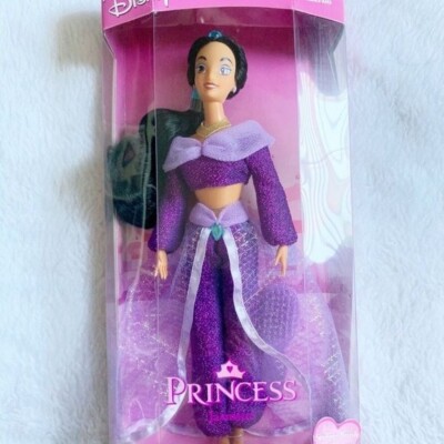 VINTAGE Disney Princess Jasmine Doll with Purple Outfit in Box