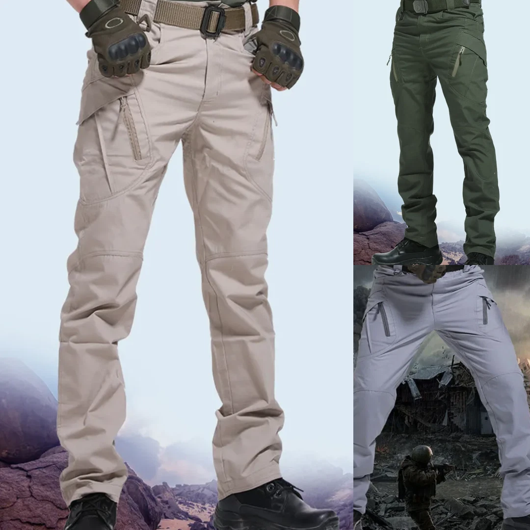 Pants Cargo Trousers Mens Work Pockets Combat Outdoor Tactical Hiking Waterproof