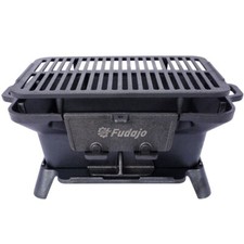 Portable Cast Iron Grill Outdoor Charcoal Bar...