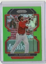 2022 Panini Prizm J.D. Martinez Tier II Lime Green Prizm /125  - Boston Red Sox