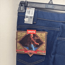 Vintage LEVI'S Action Jeans Skosh More Room Dark Blue USA made 40 x 29 NEW *