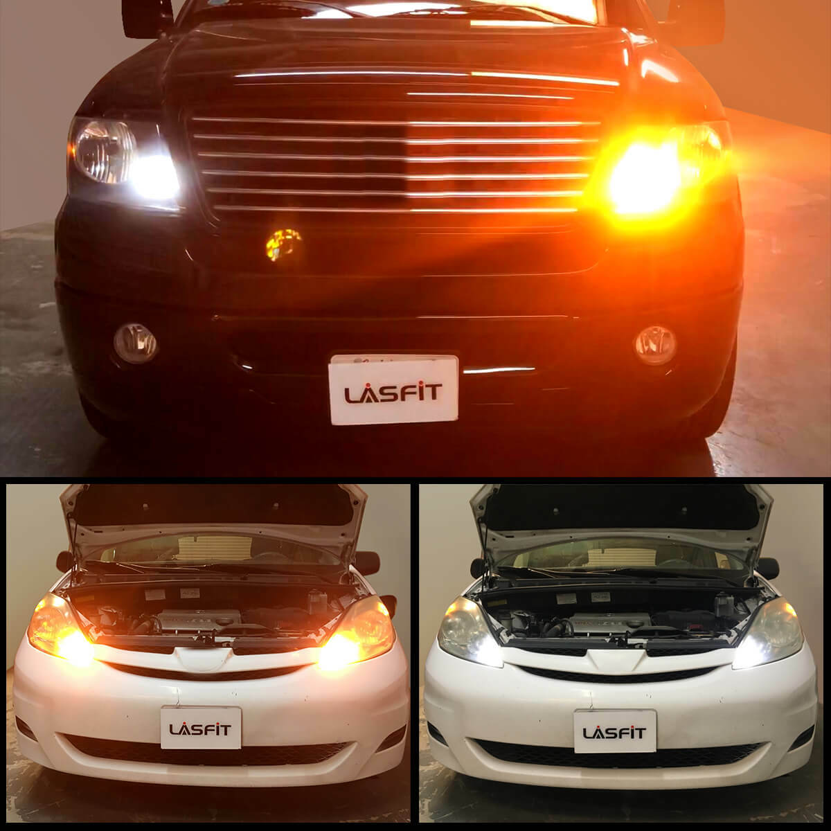 3157 Canbus LED Switchback Turn Signal Bulbs For GMC Sierra 1500 (1999-2013) – 2 Pack, Amber/White