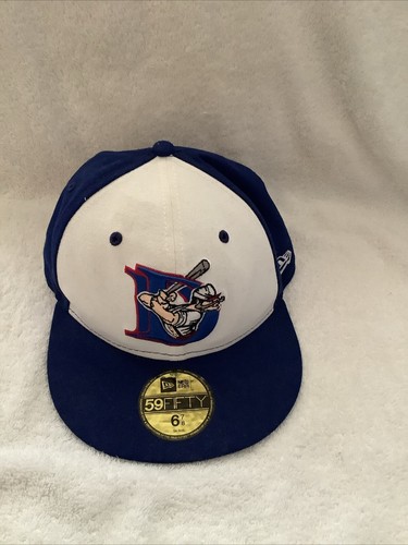 New Era 59 Fifty Auburn Doubledays MILB Hat Size 6 7/8 Alt Cap Fitted Blue White