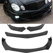 For Benz W211 Front Bumper Lip Splitter Lower Spoiler Body Kit Carbon Fiber Look