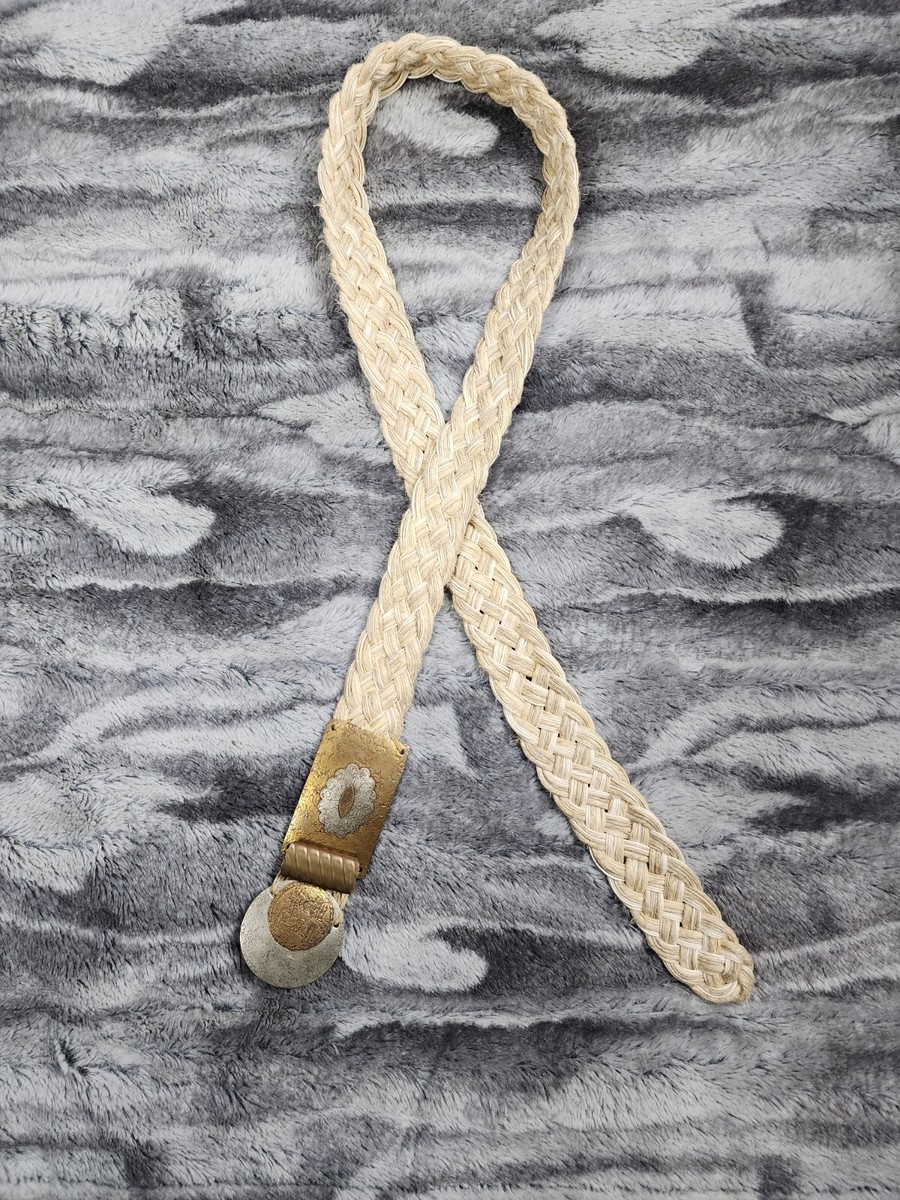 Bohemian Cream Woven Belt with functioning bells Women main image 3