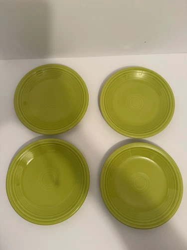 Set Of 4 Fiesta Ware Homer Laughlin 7.25” Salad Plate Lemongrass