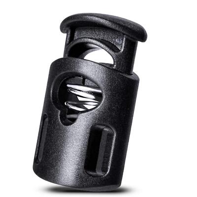Plastic Cord Locks Single Hole Spring Toggle Stopper Cord Stops Fastener Toggles