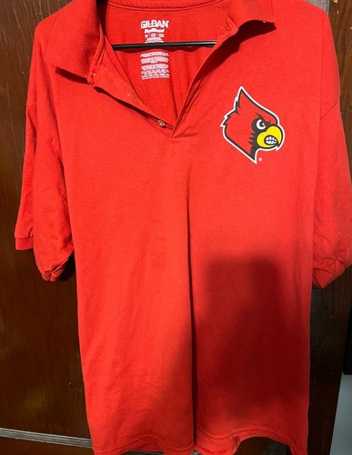 University Of Louisville Mens XL Red Cardinals Polo Shirt