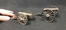 2 Antique Toy Cast Iron  Brass Bronze Canons - Free Shipping