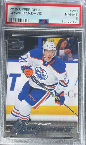 2015-16 Upper Deck Connor McDavid #201 - PSA 8 NM / MINT Young Guns Rookie Card