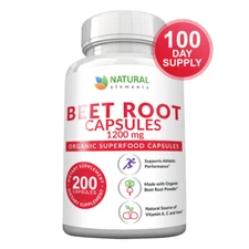 Beet Root Capsules - 1200mg per serving - 200 Capsules - 3 Month Supply