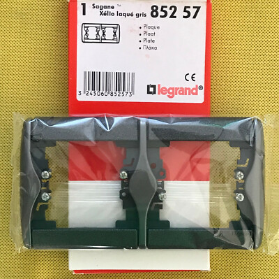 Legrand Sagane – Double Plaque Horizontale 2 Postes, Couleur Bleu Nuit D'Encre (82147)