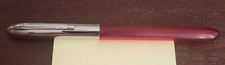 Vintage Sheaffer’s Fountain Pen 305 NIB RED Body Chrome Cup Made in USA P110
