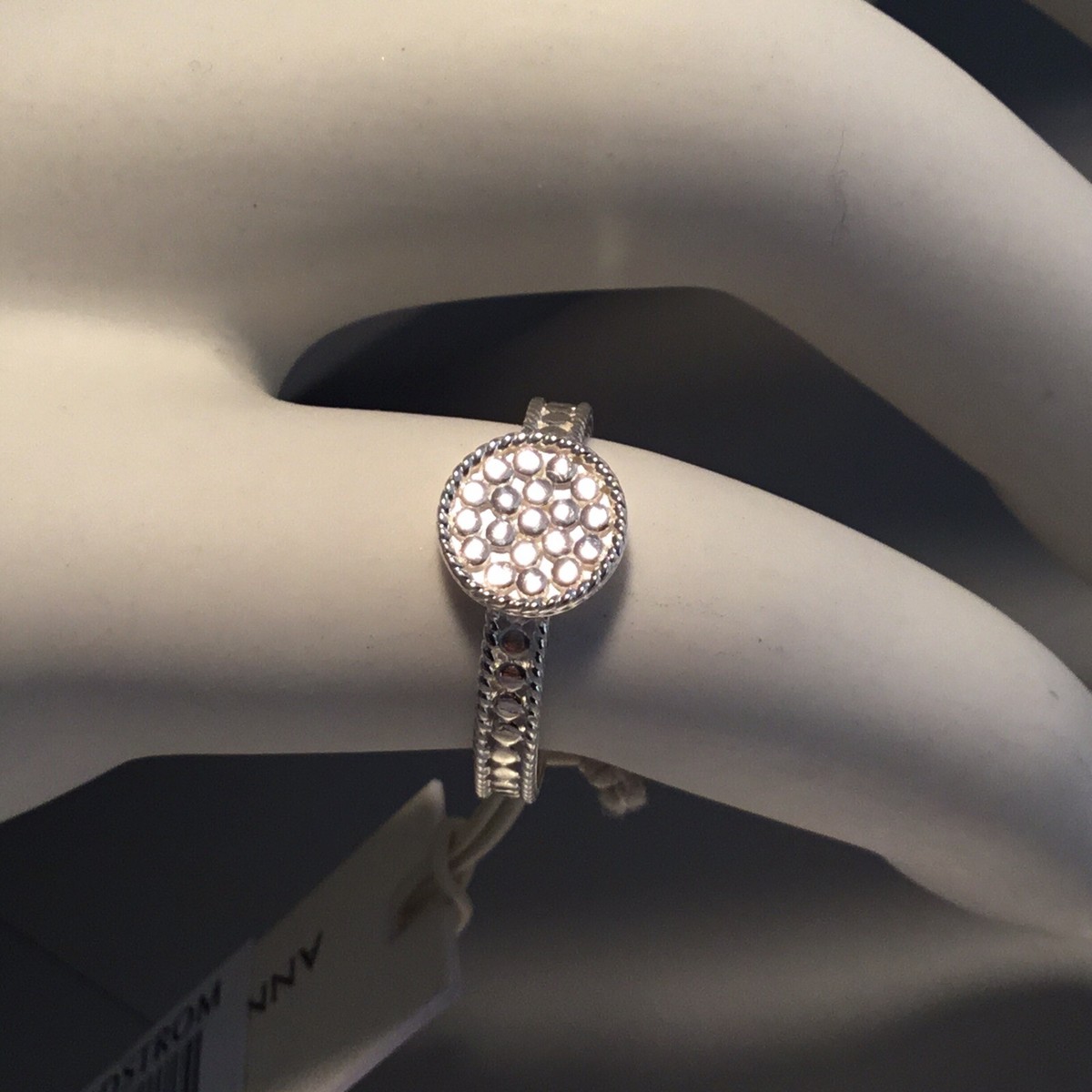 NWT ANNA BECK STERLING SILVER CIRCLE STACKING RING SIZE