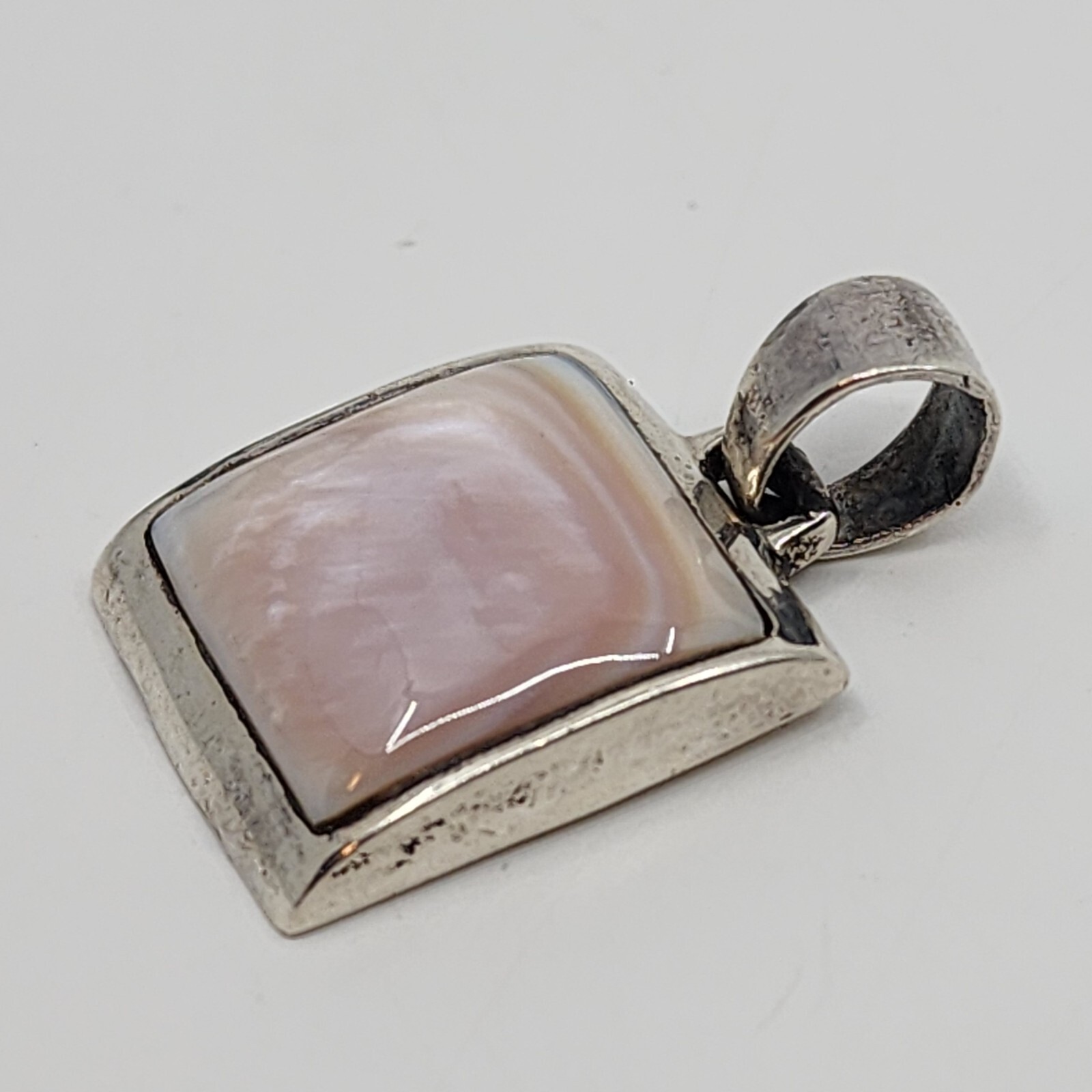 Native American Made Shell MOP Sterling Necklace … - image 3