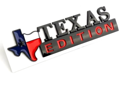 TEXAS EDITION ABS 3D GLOSS BLACK FINISH CAR EMBLEM STICKER DECAL LOGO BADGE