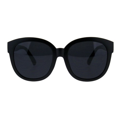 Mujer Súper Gafas de Sol de Gran Todo Negro Cubierta Modernas UV 400 | eBay