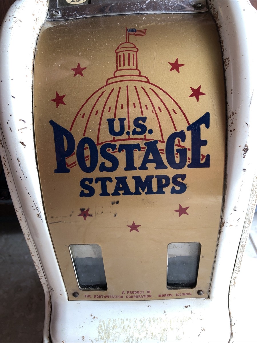 VTG Northwestern U.S. Postage Stamp Vending Machine 1960s