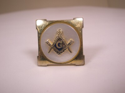 Mason White Shriner Scottish SINGLE Vintage Cuff Link replace lost/broken zc08