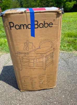 Pamo Babe 4 in 1 Portable Baby Crib Deluxe Nursery Center, Foldable Travel Pl...