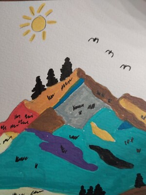 IMPRESSIONISM ORIGINAL PAINTING COLLECTIBLE LANDSCAPE MOUNTAIN GAT ARTWORK