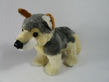 Aurora Wolf Husky Dog 12" Stuffed Plush Gray Tan