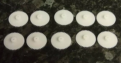 PACK OF 10 PINION MINATURE DOUBLE GEARS 2MM SHAFT MINATURE MOTORS SIZE 16 MM