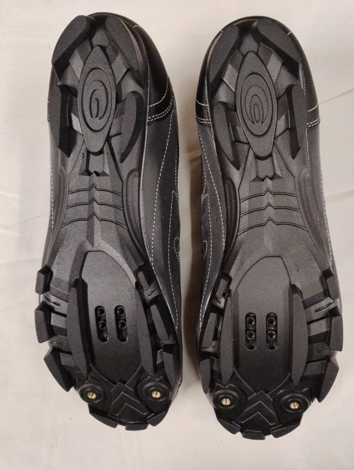 Zapatos Mtb Exustar 48 (13.5) SM-324 Cuero/Malla SPD Negros Foto 2 de 4
