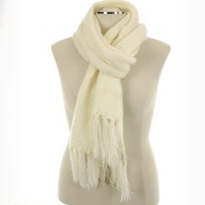 SONOMA Womens Rectangle WINTER Knit IVORY SCA...