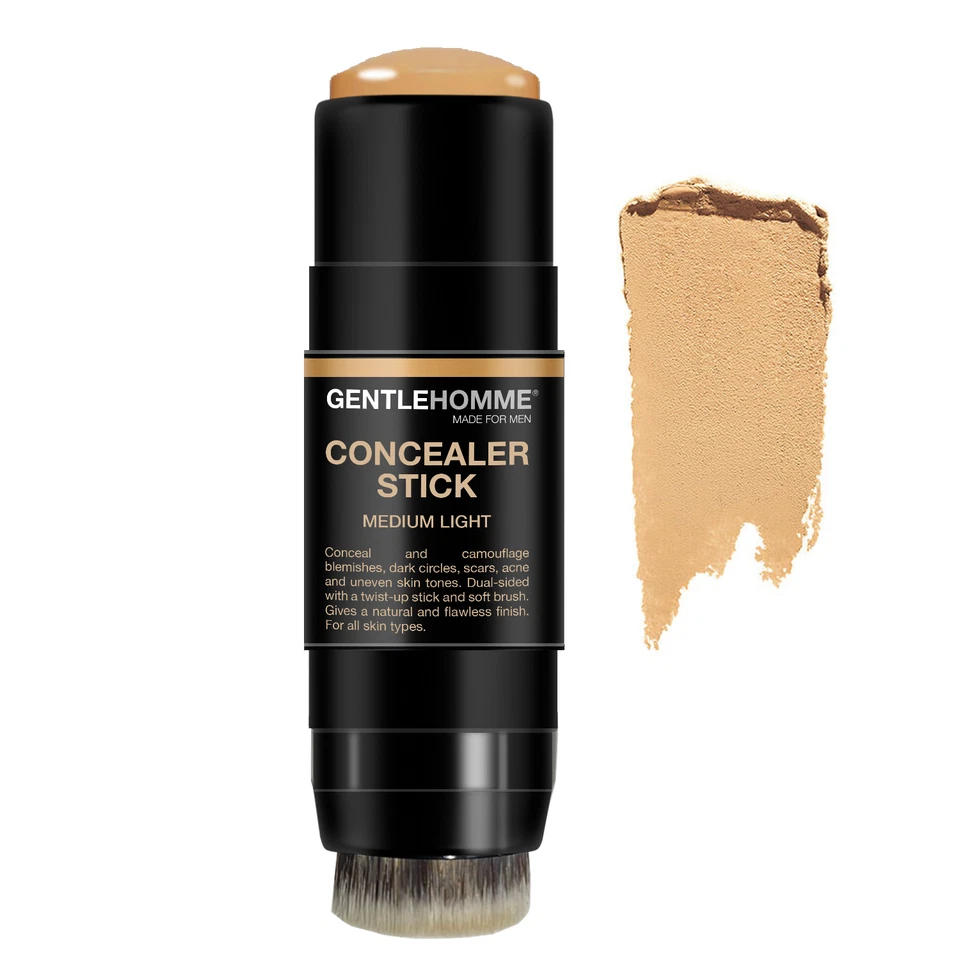 Mens Makeup Concealer Stick & Brush to Camouflage Blemishes, Acne on Facial Skin - Image 4 of 4