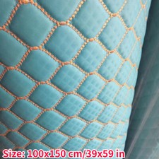 Vinyl Faux Leather Fabric Quilted Foam Backing Texture Trim Upholstery Furniture