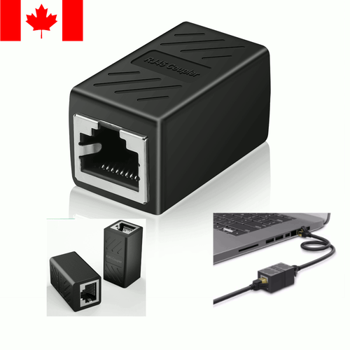 RJ45 Ethernet Coupler Connector  Adapter Joiner Cable Extender For Cat 7 6 5  - Imagen 1 de 8