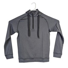 Swannies Mens Small Charcoal Grey Vandyke 1/4 Zip Golf Hoodie Sweatshirt Top New