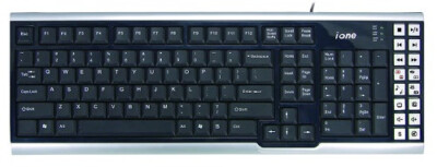 IONE Scorpius-R1 Multimedia Keyboard PC Computer PS2 Tastatur PS/2 Slim