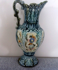 Antique Majolika Pitcher Jug Glazed Ceramica Collection