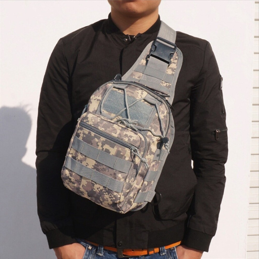 Outdoor Tactical Sling Bag Military MOLLE Crossbody Pack Chest Shoulder Backpack