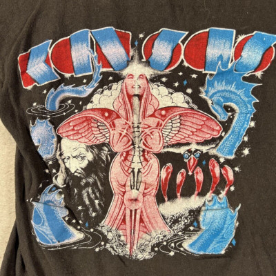 Vintage 70s Kansas Band S-234XL Shirt Black Gift fans D668