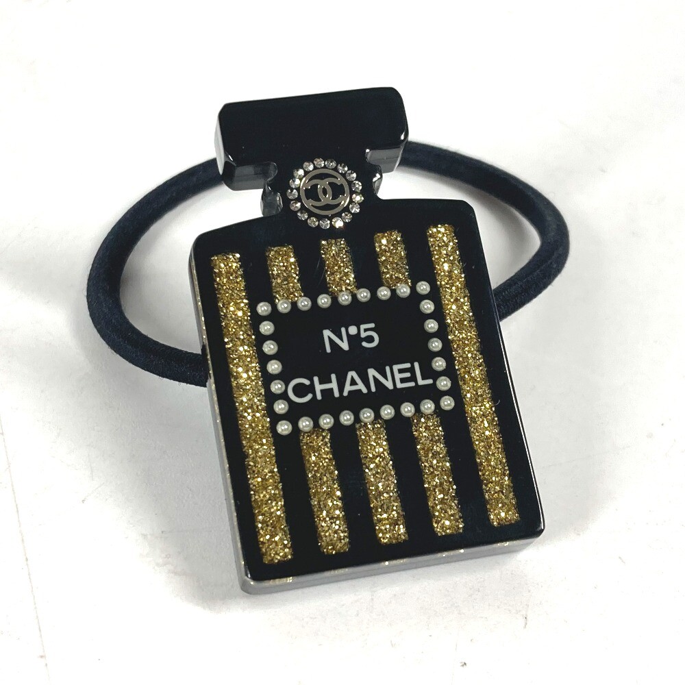 CHANEL 17A Logo perfume bottle design rhinestone glitter CC CC Mark Hair  Elastic - Main Image