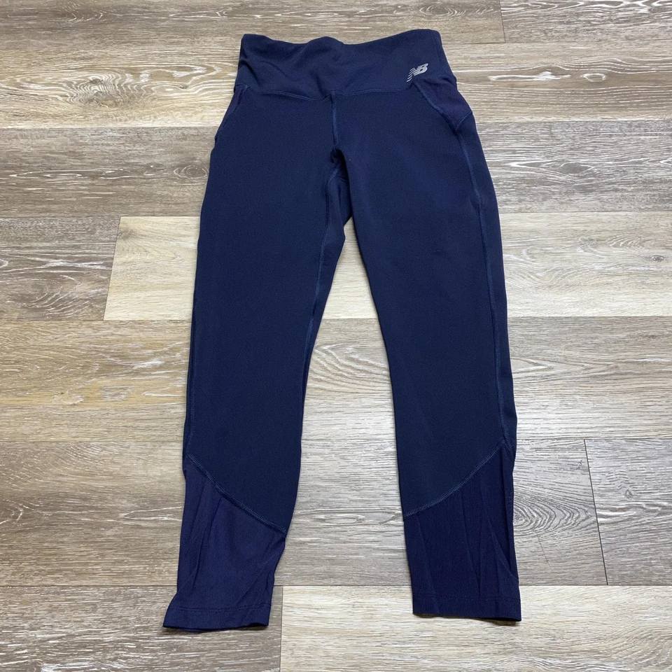 NEW BALANCE эластичной талии середины подъема синий Activewear капри брюки женский размер S - Изображение 3 из 4