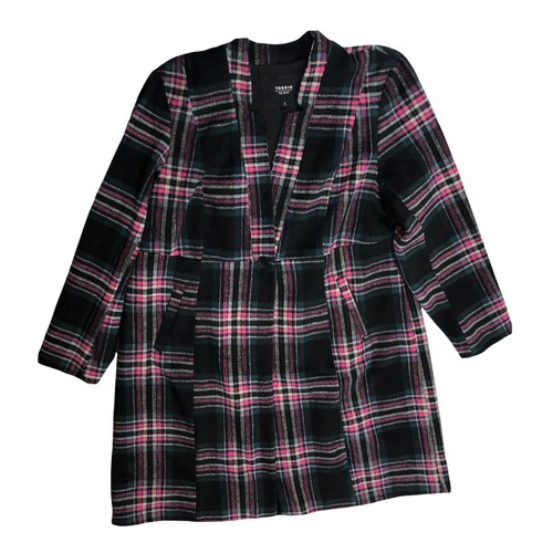 Torrid Trench Coat Jacket Black Pink 