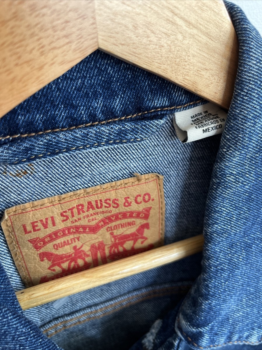 Vintage Levi's Red tab L jean Jacket Made in Mexico | eBay
