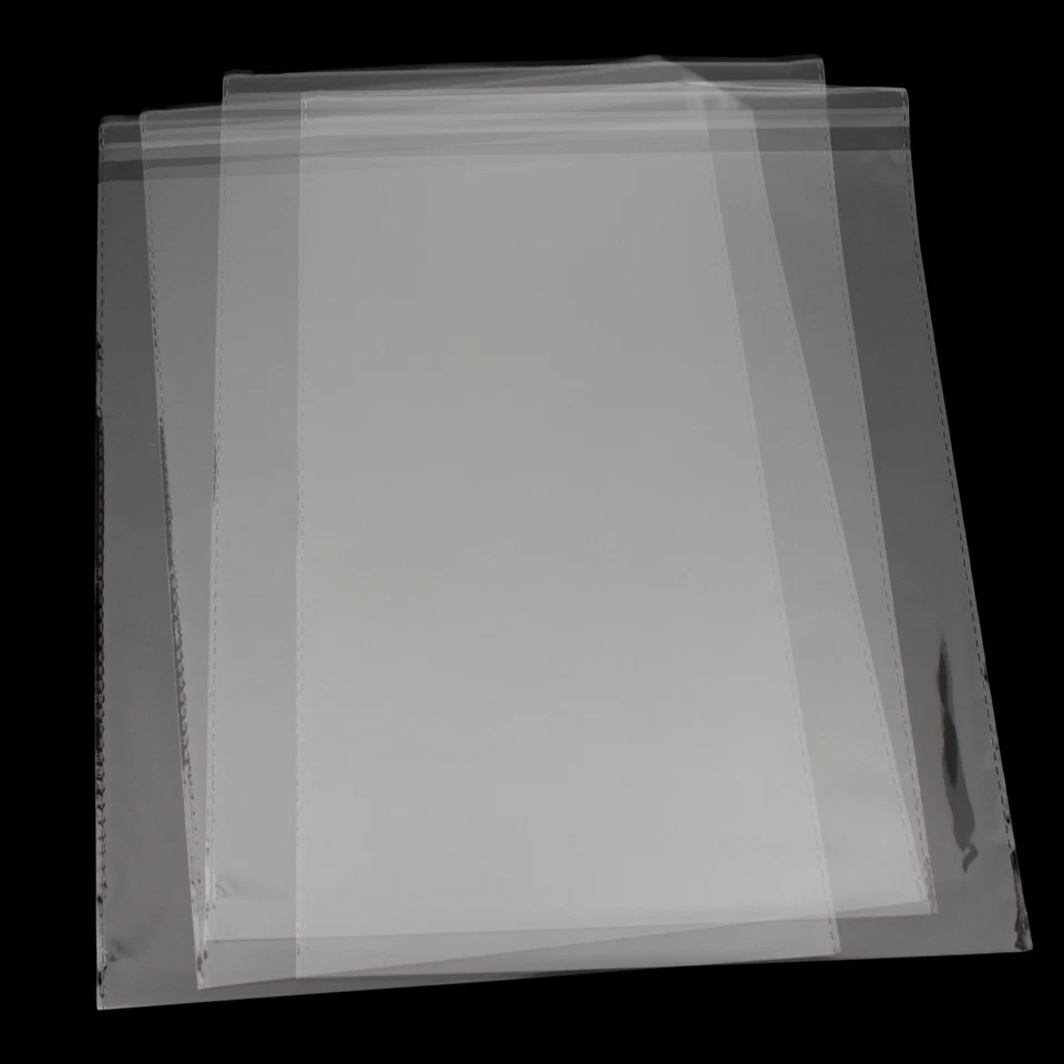 9x12 Clear Resealable T-Shirt/Apparel Self Seal Cello Lip Tape Poly Plastic bags - Image 3 of 4