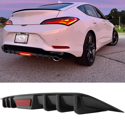 Rear Bumper Diffuser Lip Spoiler Splitter Body Kit For 2023-2025 ACURA INTEGRA