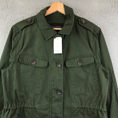 New Banana republic four pocket military jacket Womens Medium - Picture 4 of 15