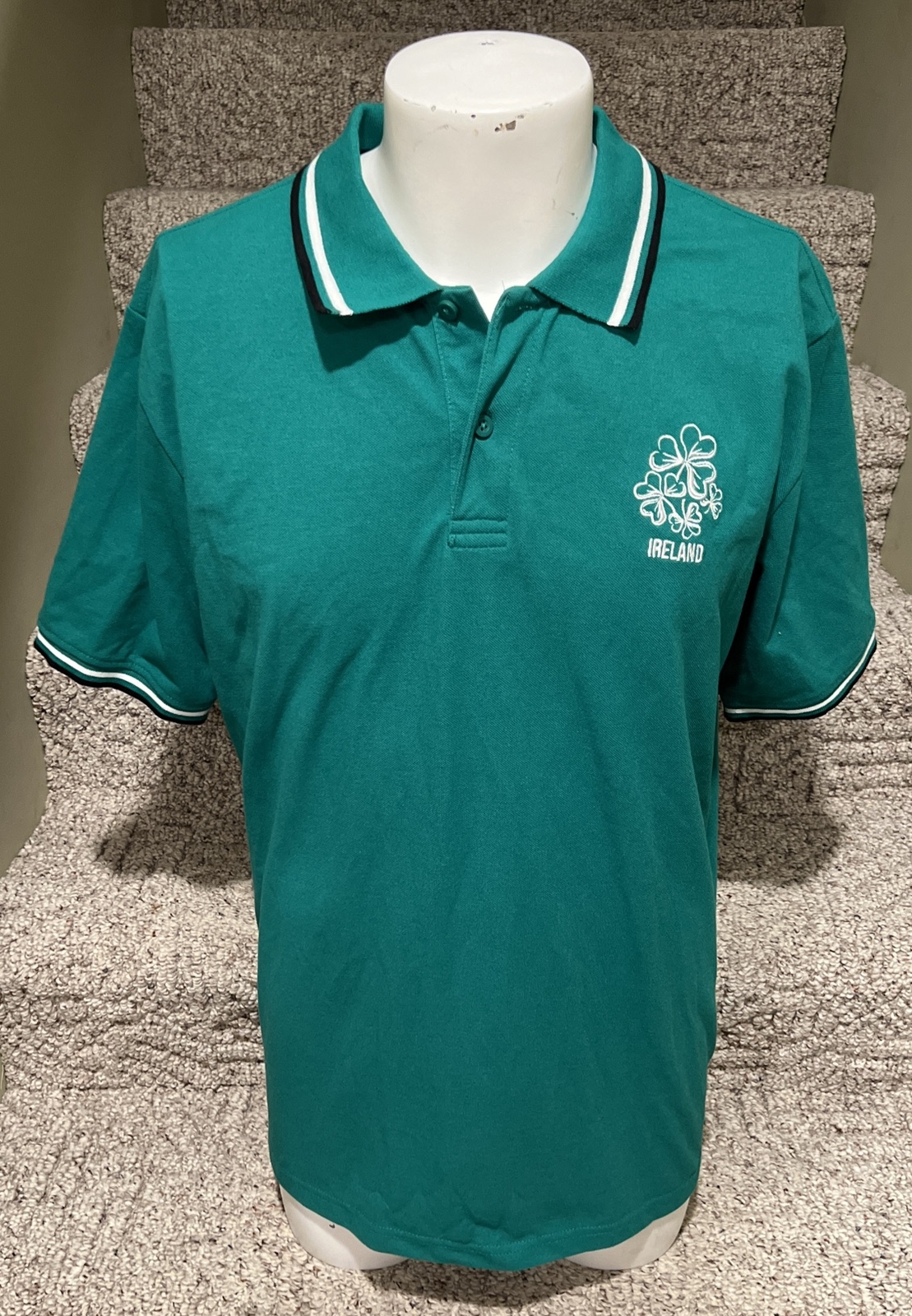 Rugby Heritage Ireland Polo Shirt - Men's Size X-Large - Green