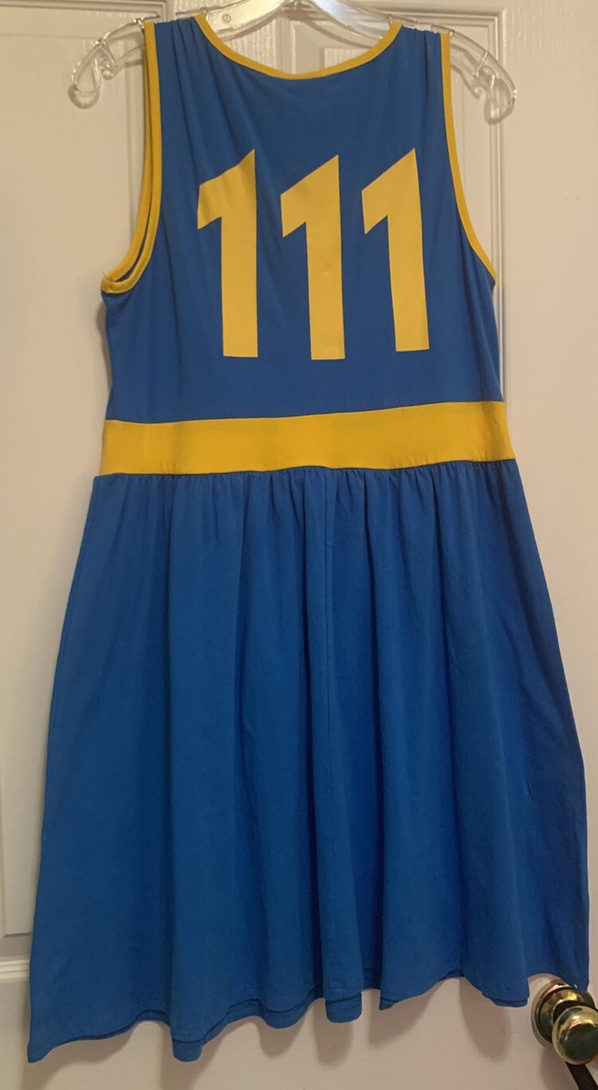 NWT Fallout 4 Women's Dress Cosplay Vault 111 Blue Yellow Hot Topic Size L | eBay NWT Fallout 4 Women's Dress Cosplay Vault 111 Blue Yellow Hot Topic Size L | eBay