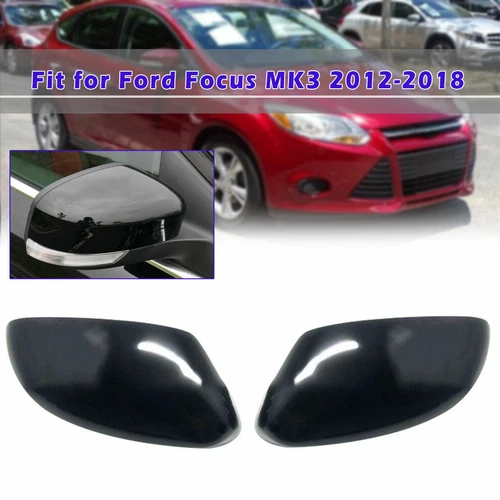 Auto Left Right Side Wing Mirror Cover Case Cap Shell For Ford Focus MK3 2012-18 - Foto 1 di 4