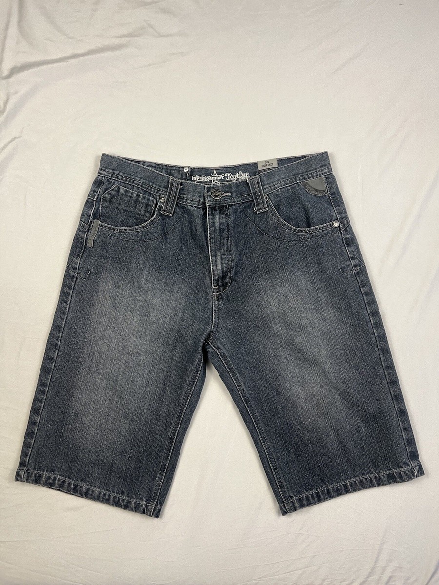 Raider Jeanco Shorts Mens 34 Blue Dark 90s Hip Hop Skater Grunge
