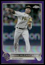 2022 Topps Chrome Update Sergio Alcantara #USC162 Padres Purple Refractor