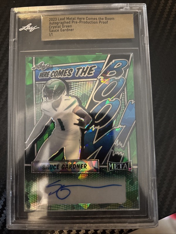 2023 Leaf Pro Set Metal Football Sauce Gardner Auto 1/1